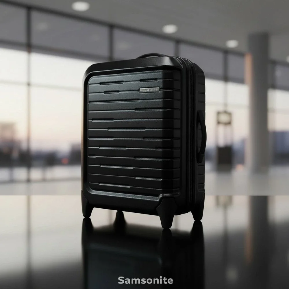 Samsonite Black Hardside Carry On Luggage USB Port Spinner 1137151 4500566367